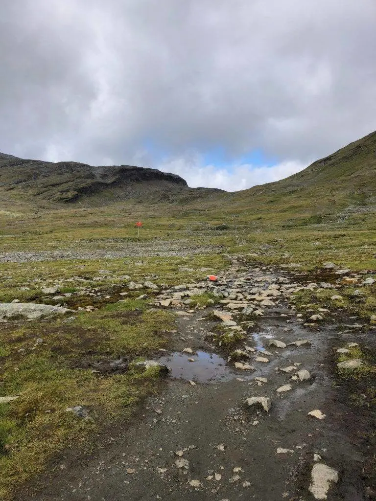 oranga markeringar längst kungleden